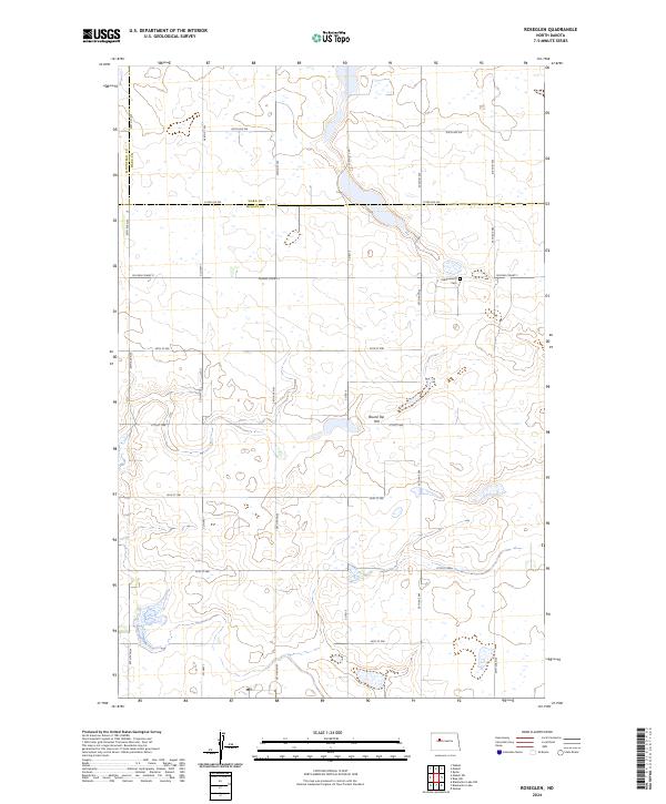 Roseglen, ND — USGS 7.5-minute topo (2024)