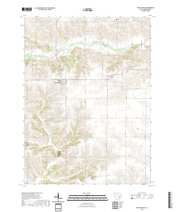 South English, IA — USGS 7.5-minute topo (2022)