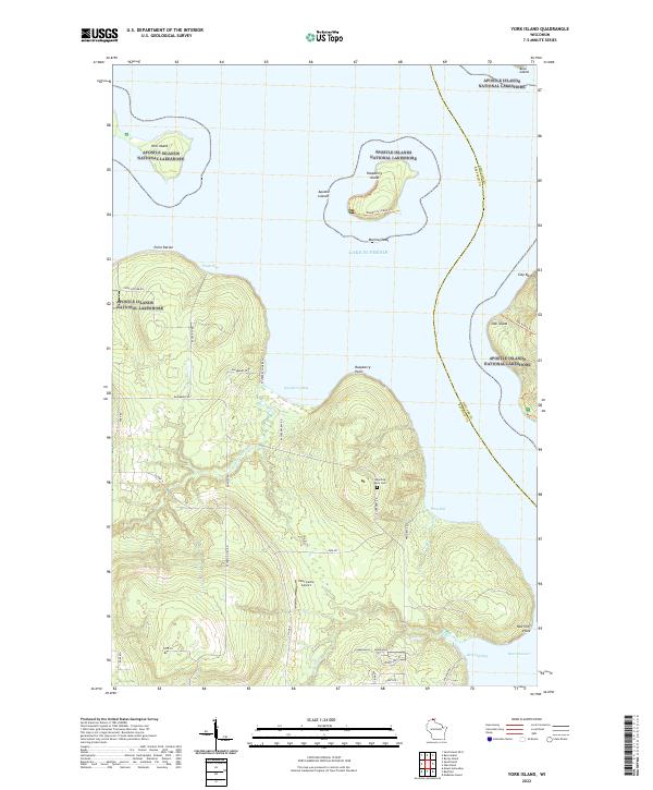 York Island, WI — USGS 7.5-minute topo (2022)