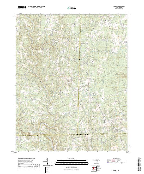 Bennett, NC — USGS 7.5-minute topo (2022)