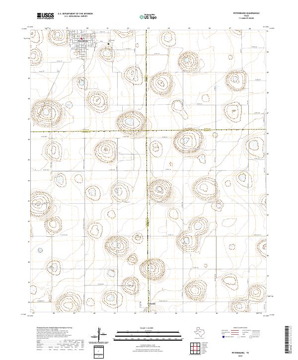 Petersburg, TX — USGS 7.5-minute topo (2022)