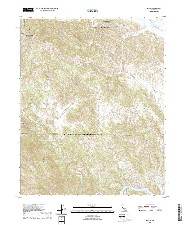 Bryson, CA — USGS 7.5-minute topo (2021)