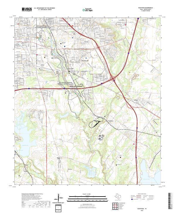 Southton, TX — USGS 7.5-minute topo (2022)