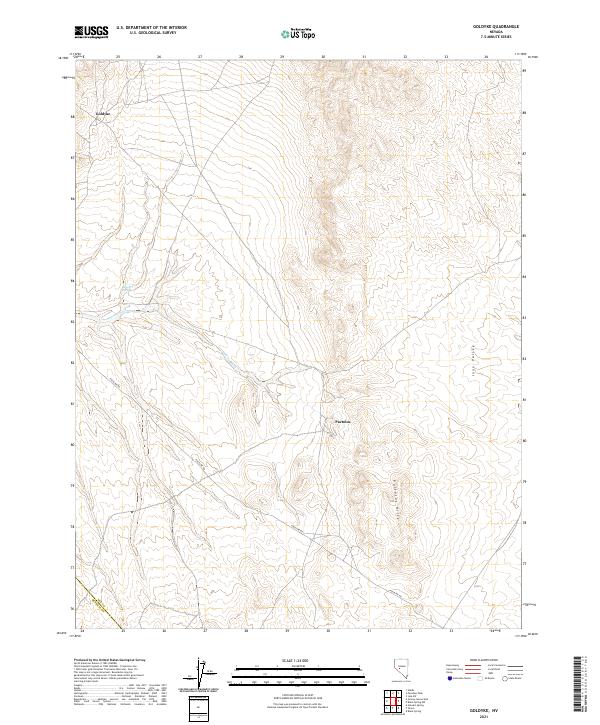 Goldyke, NV — USGS 7.5-minute topo (2021)