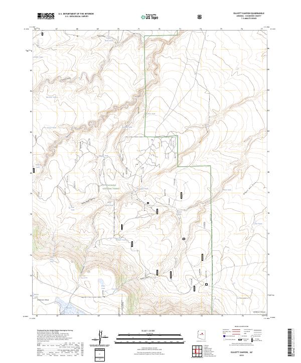 Elliott Canyon, AZ — USGS 7.5-minute topo (2023)