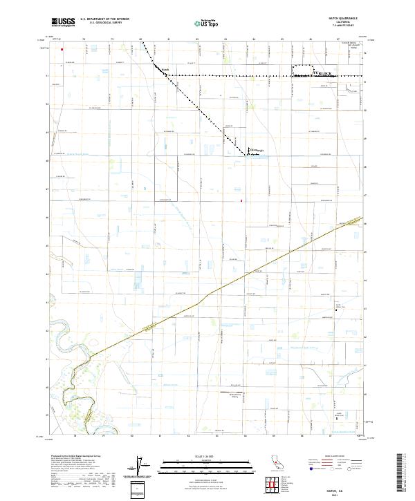 Hatch, CA — USGS 7.5-minute topo (2021)