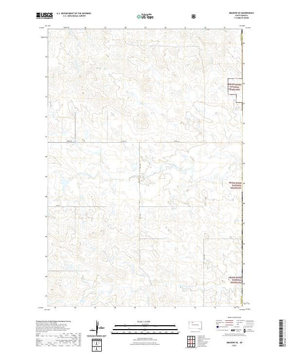Meadow SE, SD — USGS 7.5-minute topo (2021)