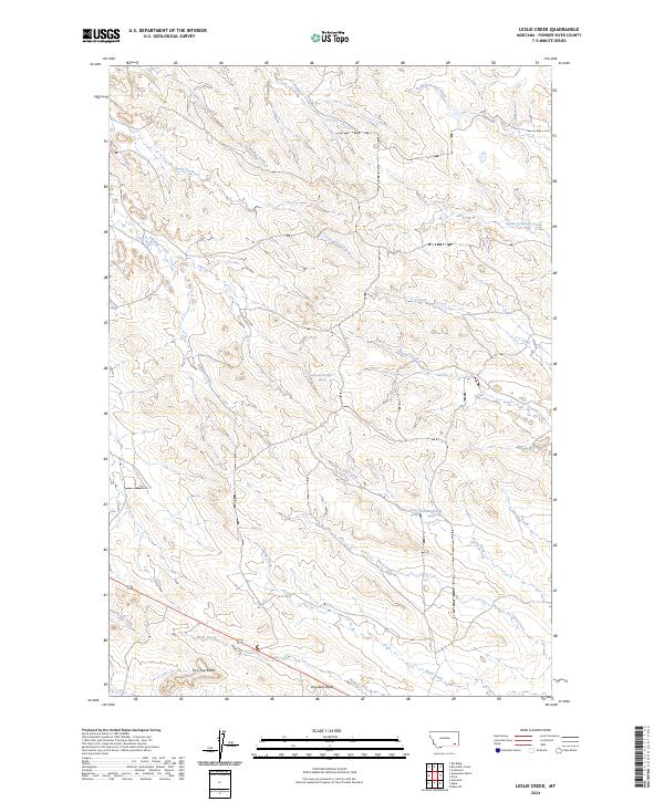 Leslie Creek, MT — USGS 7.5-minute topo (2024)