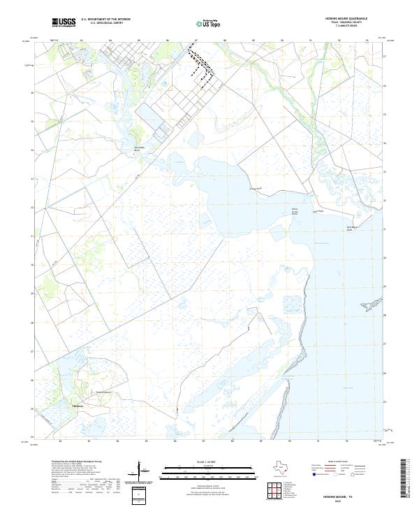 Hoskins Mound, TX — USGS 7.5-minute topo (2022)