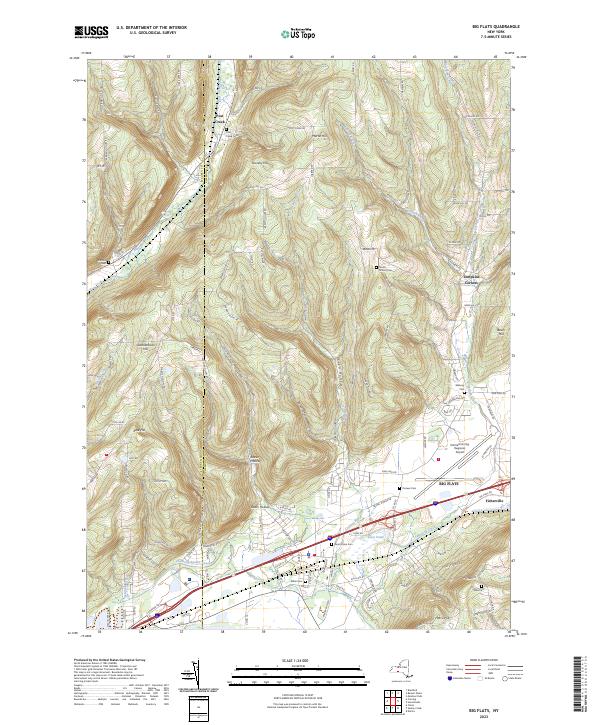 Big Flats, NY — USGS 7.5-minute topo (2023)
