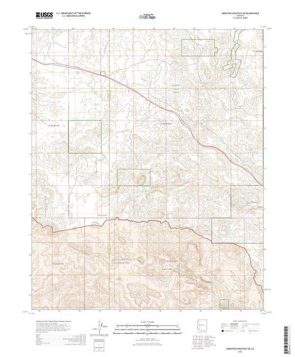 Arrastra Mountain NE, AZ — USGS 7.5-minute topo (2026)