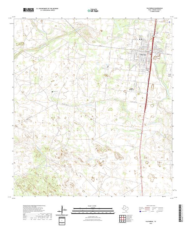 Falfurrias, TX — USGS 7.5-minute topo (2022)
