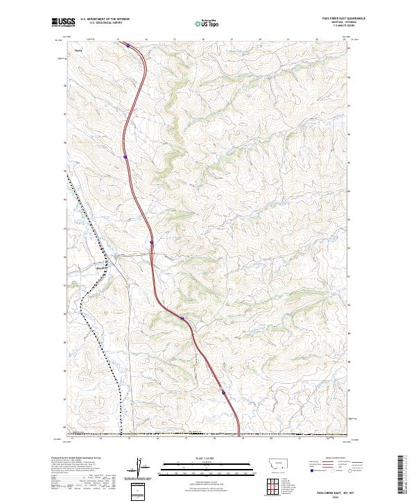 Pass Creek East, MT-WY — USGS 7.5-minute topo (2024)