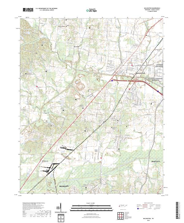 Millington, TN — USGS 7.5-minute topo (2022)