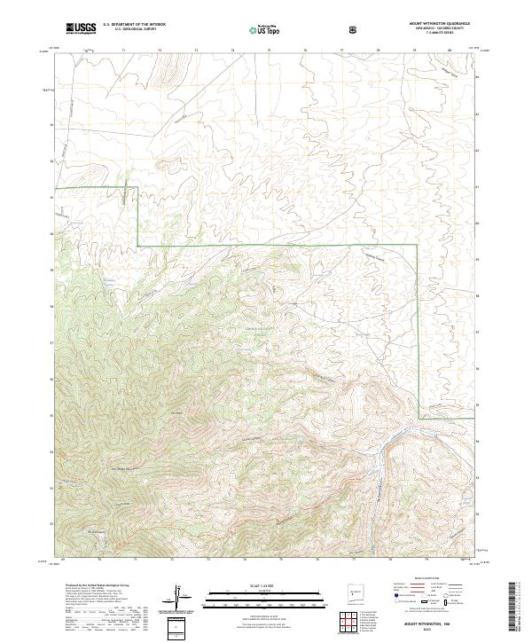 Mount Withington, NM — USGS 7.5-minute topo (2023)