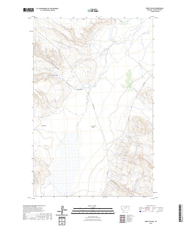 Sheep Coulee, MT — USGS 7.5-minute topo (2024)