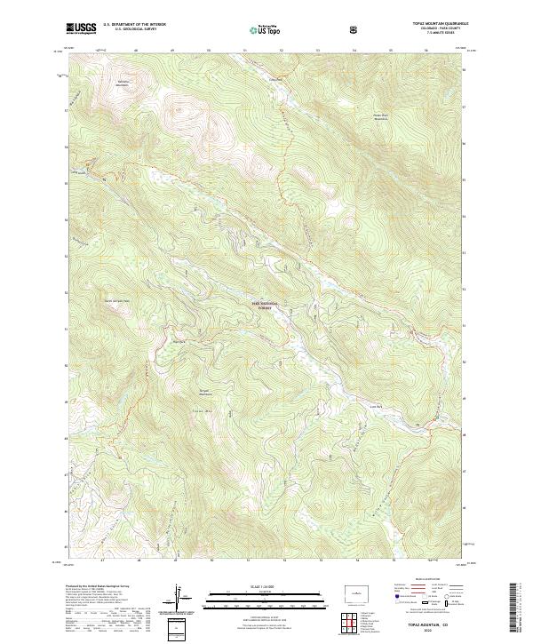 Topaz Mountain, CO — USGS 7.5-minute topo (2022)