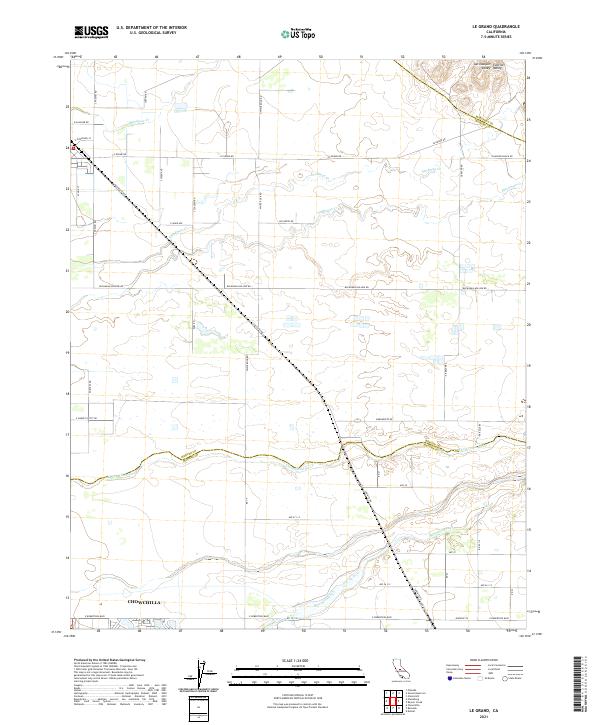 Le Grand, CA — USGS 7.5-minute topo (2021)