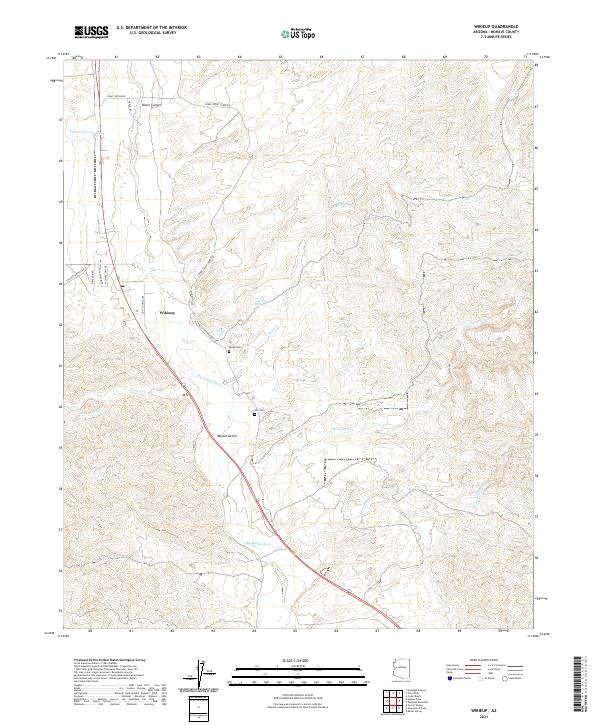 Wikieup, AZ — USGS 7.5-minute topo (2021)