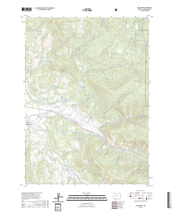 Lake Creek, OR — USGS 7.5-minute topo (2024)