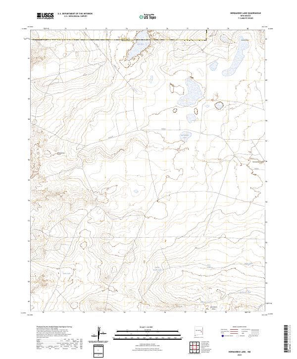 Hernandez Lake, NM — USGS 7.5-minute topo (2023)