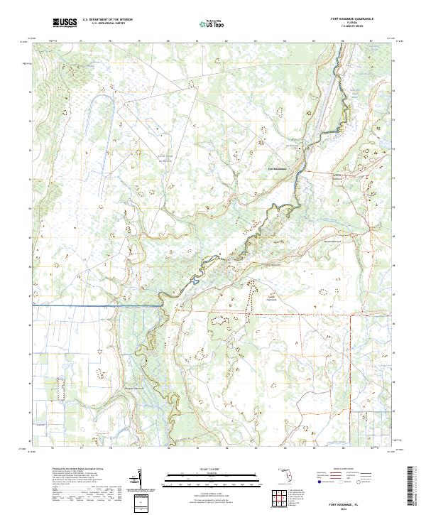 Fort Kissimmee, FL — USGS 7.5-minute topo (2024)