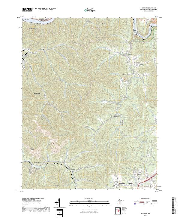 Beckwith, WV — USGS 7.5-minute topo (2023)