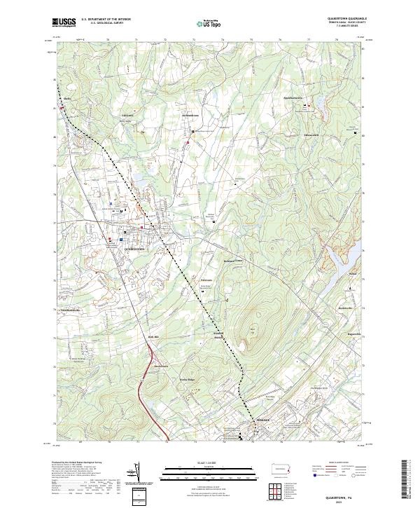 Quakertown, PA — USGS 7.5-minute topo (2023)