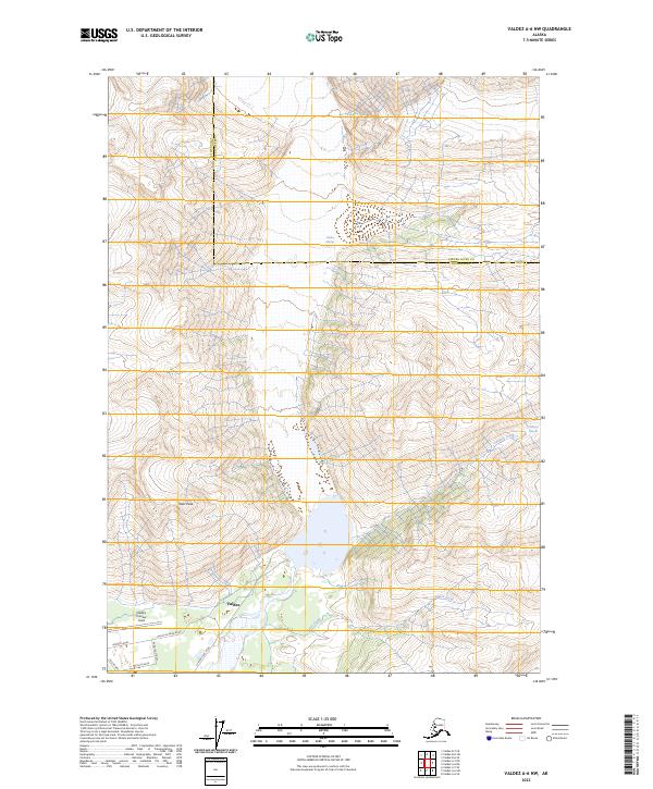Valdez A-6 NW, AK — USGS 7.5-minute topo (2023)