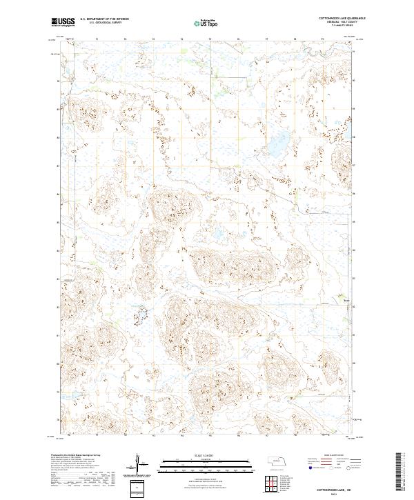 Cottonwood Lake, NE — USGS 7.5-minute topo (2021)