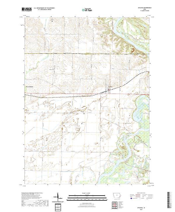 Atalissa, IA — USGS 7.5-minute topo (2022)