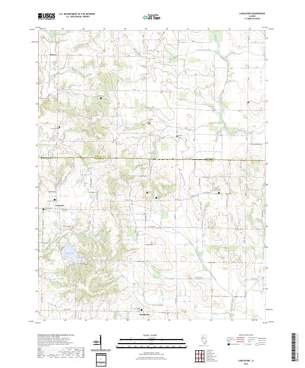 Lancaster, IL — USGS 7.5-minute topo (2024)