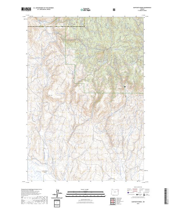 Sawtooth Ridge, OR — USGS 7.5-minute topo (2023)
