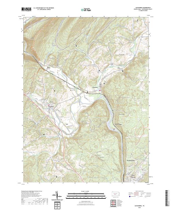 Alexandria, PA — USGS 7.5-minute topo (2023)