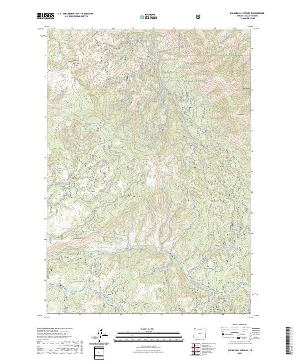 Big Weasel Springs, OR — USGS 7.5-minute topo (2023)