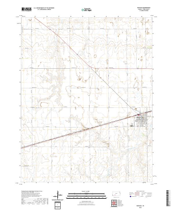 Bucklin, KS — USGS 7.5-minute topo (2022)