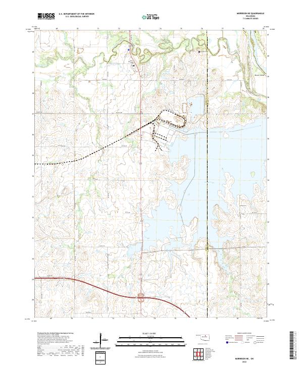 Morrison NE, OK — USGS 7.5-minute topo (2022)