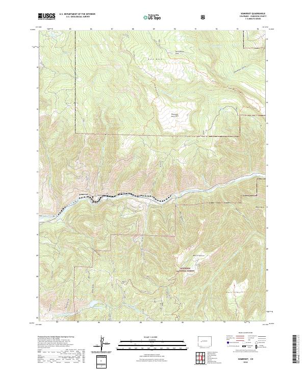 Somerset, CO — USGS 7.5-minute topo (2022)