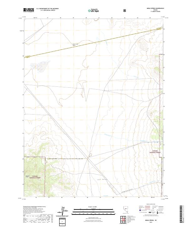Midas Spring, NV — USGS 7.5-minute topo (2021)