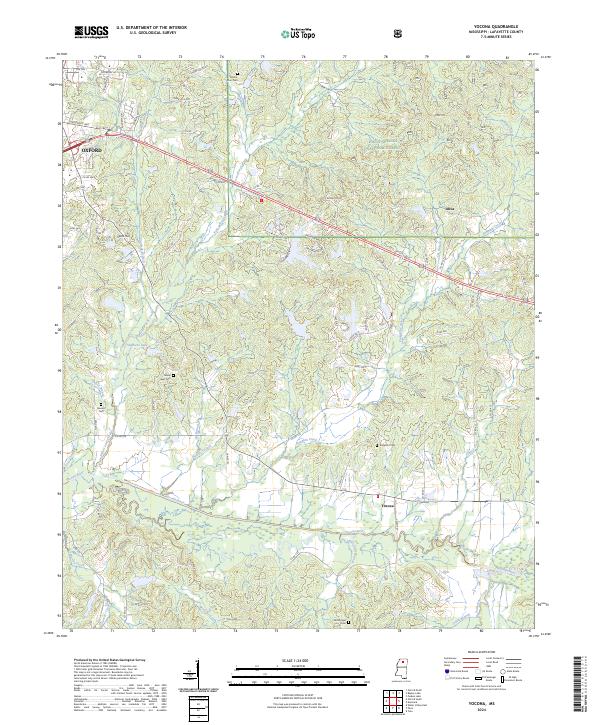 Yocona, MS — USGS 7.5-minute topo (2024)