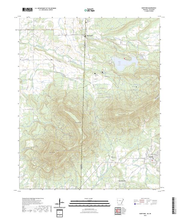 Hartford, AR-OK — USGS 7.5-minute topo (2024)