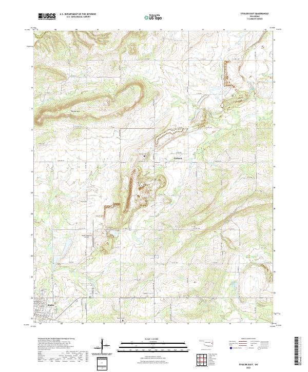 Stigler East, OK — USGS 7.5-minute topo (2022)