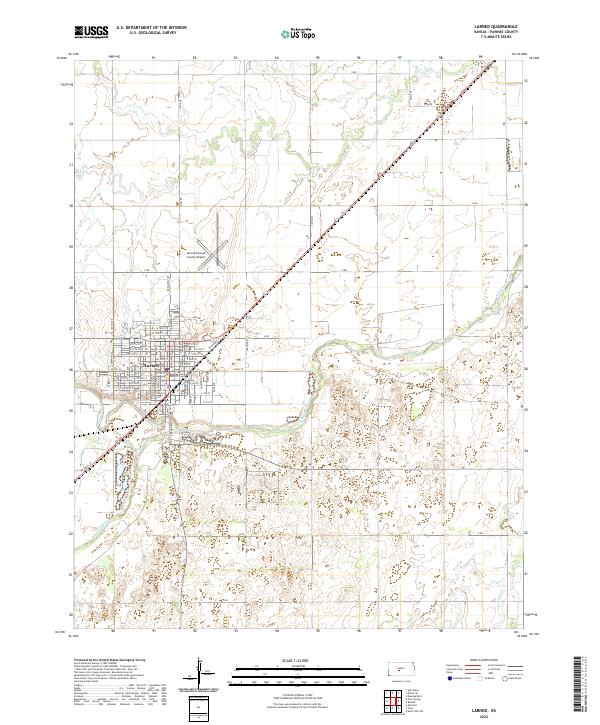 Larned, KS — USGS 7.5-minute topo (2022)