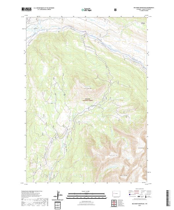 Big Sheep Mountain, WY — USGS 7.5-minute topo (2021)