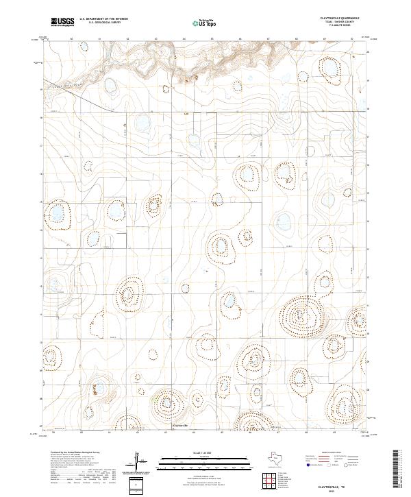Claytonville, TX — USGS 7.5-minute topo (2022)