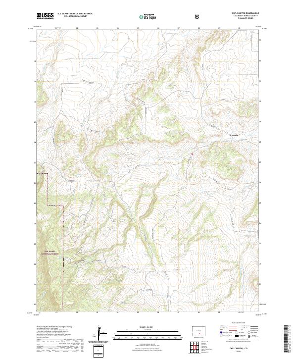 Owl Canyon, CO — USGS 7.5-minute topo (2022)