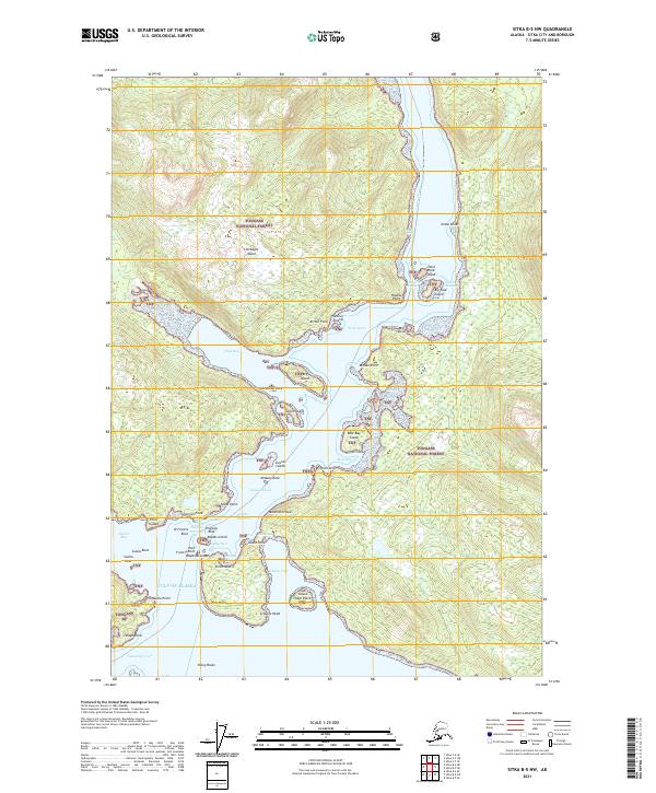 Sitka B-5 NW, AK — USGS 7.5-minute topo (2021)