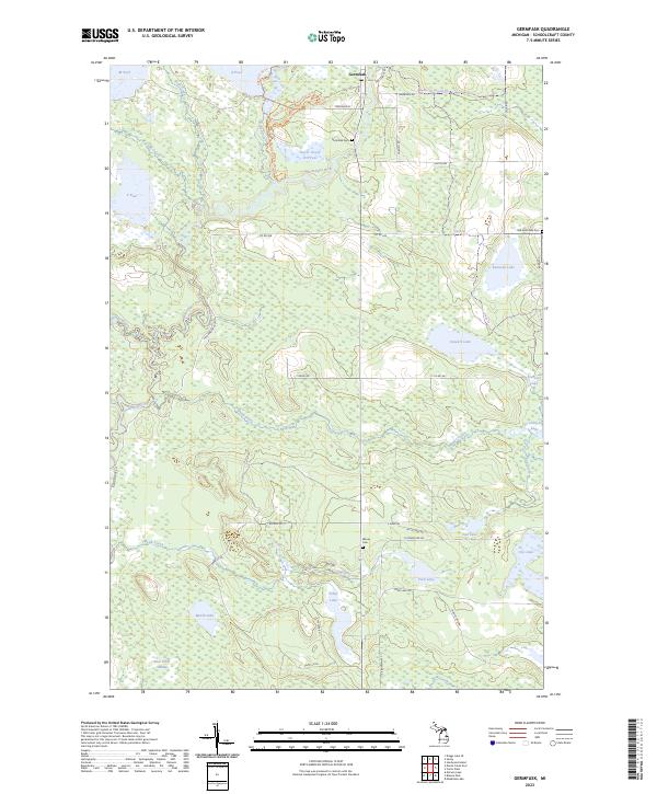 Germfask, MI — USGS 7.5-minute topo (2023)