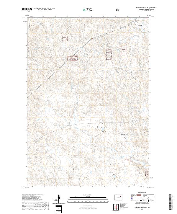 Rattlesnake Draw, WY — USGS 7.5-minute topo (2021)
