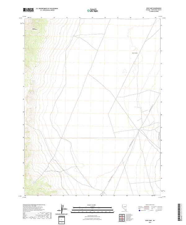 Cow Camp, NV — USGS 7.5-minute topo (2021)
